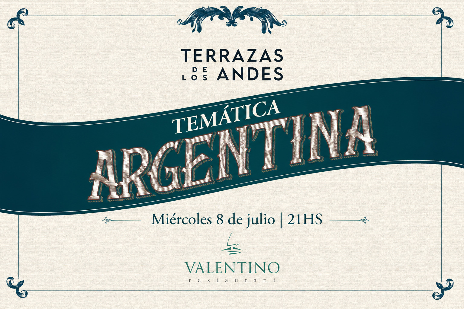 Valentino invita a una cena especial que celebra la cocina argentina